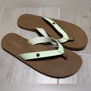 COBIAN Womens Flip Flops Seafoam Green (size 10)